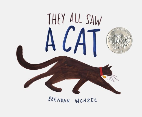 Cover art for They all saw a cat / Brendan Wenzel.