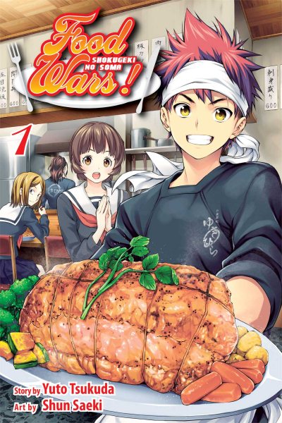 Cover art for Food wars! Shokugeki no soma. Volume 1 / story by Yuto Tsukuda   art by Shun Saeki   translation, Adrienne Beck.