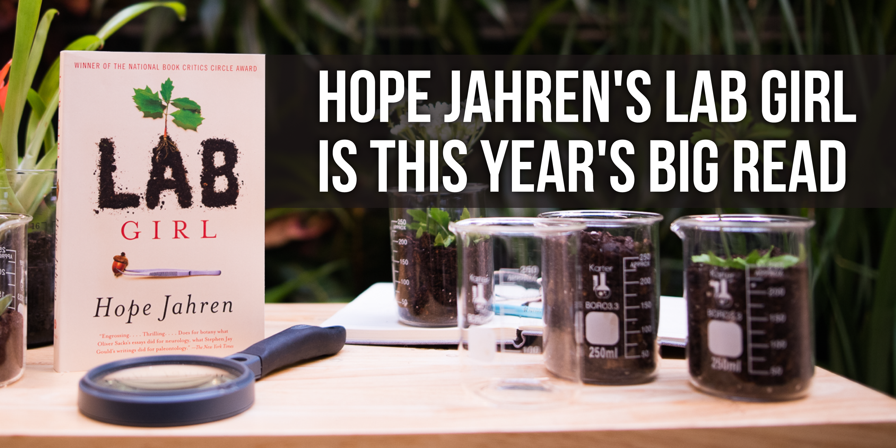 Hope Jahren's Lab Girl is This Year's Big Read
