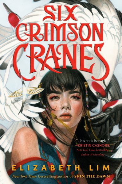 Cover art for Six crimson cranes / Elizabeth Lim.