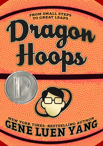 Cover art for Dragon hoops / Gene Luen Yang   color by Lark Pien   art assists by Rianne Meyers and Kolbe Yang.