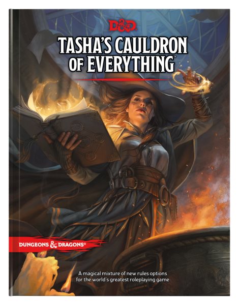 Cover art for Dungeons and Dragons. Tasha's cauldron of everything.