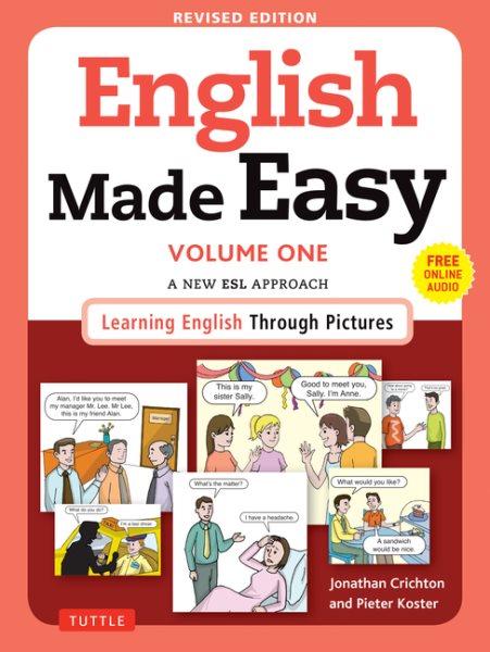 Cover art for English made easy. Volume one : a new ESL approach : learning English through pictures / by Jonathan Crichton and Pieter Koster.