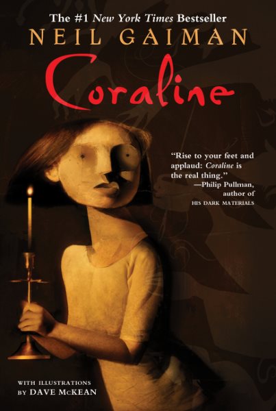 Cover art for Coraline / Neil Gaiman   with illustrations by Dave McKean.