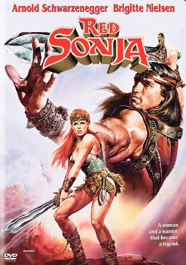 Cover art for Red Sonja / MGM/UA Entertainment Co.   Dino De Laurentiis presents a Richard Fleischer film   written by Clive Exton and George MacDonald Fraser   produced by Christian Ferry   directed by Richard Fleischer.