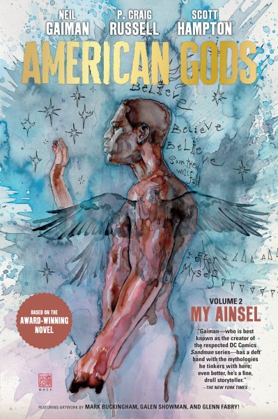 Cover art for American gods. 2 : My Ainsel / story and words by Neil Gaiman   script and layouts by P. Craig Russell   art by Scott Hampton   colors by Jennifer T. Lange   letters by Rick Parker.
