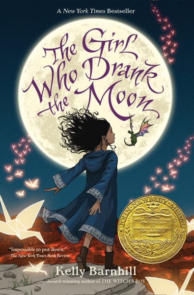 Cover art for The girl who drank the moon / Kelly Barnhill.