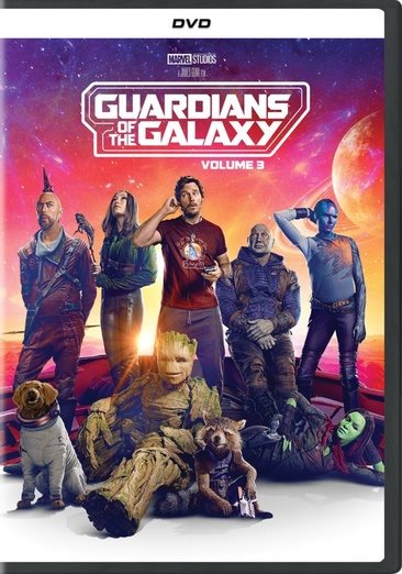 Cover art for Guardians of the Galaxy. Vol. 3 / Marvel Studios presents   a Kevin Feige production   a James Gunn film   produced by Kevin Feige   written and directed by James Gunn.