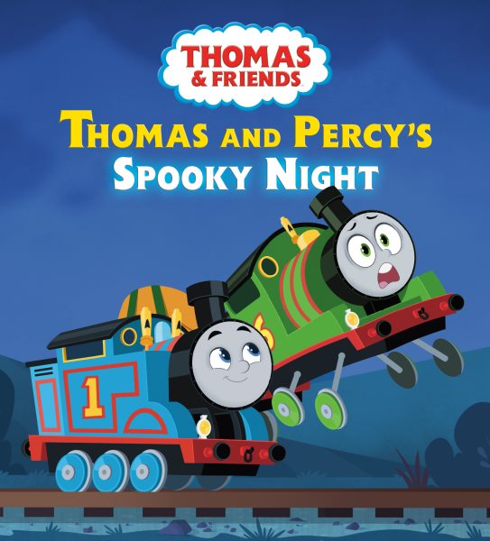 Cover art for Thomas and Percy's spooky night [BOARD BOOK] / by Christy Webster   based on the story by Peter Gaffney.