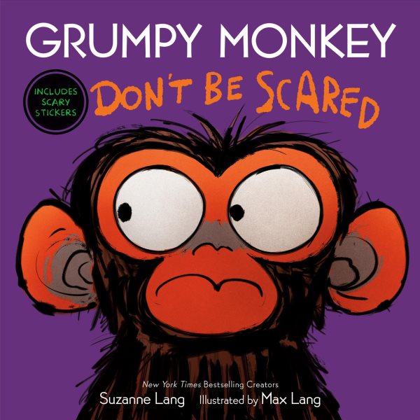 Cover art for Grumpy monkey don't be scared / by Suzanne Lang   illustrated by Max Lang.