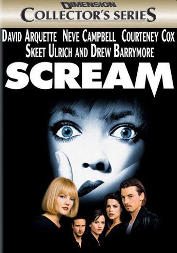 Cover art for SCREAM [DVD videorecording] / a Woods Entertainment production   a Dimension Films presentation   directed by Wes Craven   written by Kevin Williamson   produced by Cary Woods and Cathy Konrad.