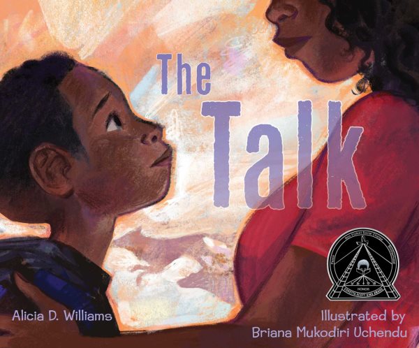Cover art for The talk / Alicia D. Williams   illustrated by Briana Mukodiri Uchendu.
