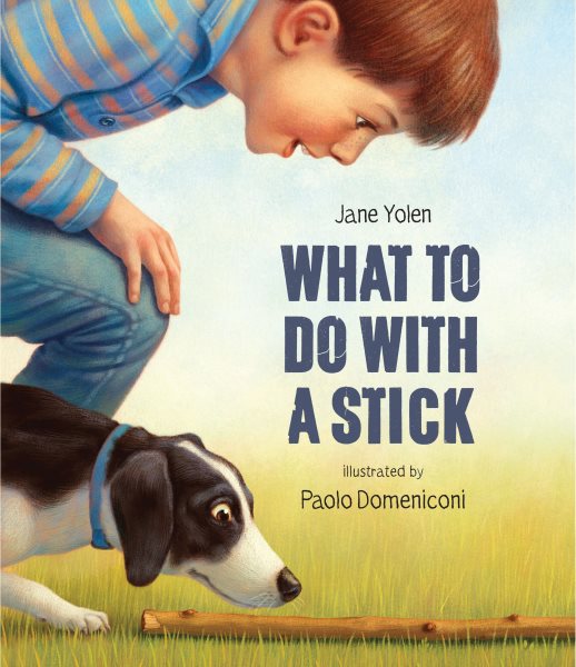 Cover art for What to do with a stick / by Jane Yolen   illustrated by Paolo Domeniconi.