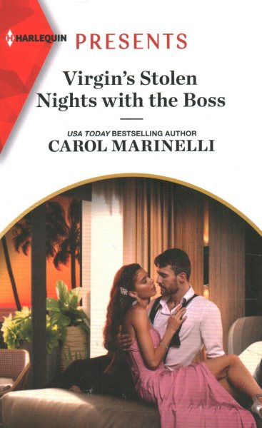 Cover art for Virgin's stolen nights with the boss / Carol Marinelli.