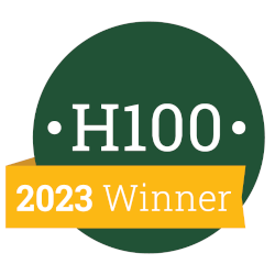 Healthiest 100 employees 2023 winner logo