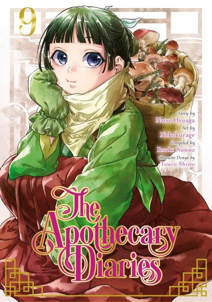 Cover art for The apothecary diaries. Volume 9 / story by Natsu Hyuuga   art by Nekokurage   compiled by Itsuki Nanao   character design by Touco Shino   translator