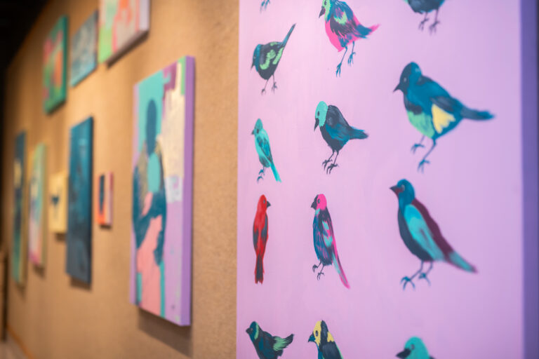 Photo of the Tanager art exhibit by Jamile B. Johnson at Orlando Public Library