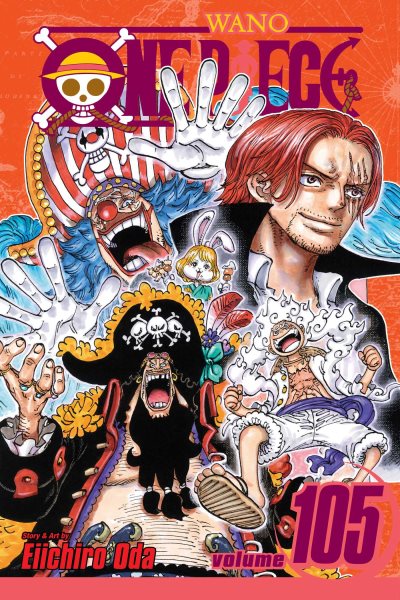 Cover art for One piece. Vol. 105 : Luffy's dream / story and art by Eiichiro Oda   translation/Stephen Paul   touch-up art & lettering/Vanessa Satone.