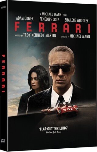 Cover art for Ferrari [DVD videorecording] / directed by Michael Mann   written by Troy Kennedy Martin   produced by Michael Mann and P.J. van Sandwijk