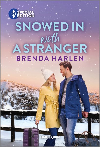 Cover art for Snowed in with a stranger / Brenda Harlen.