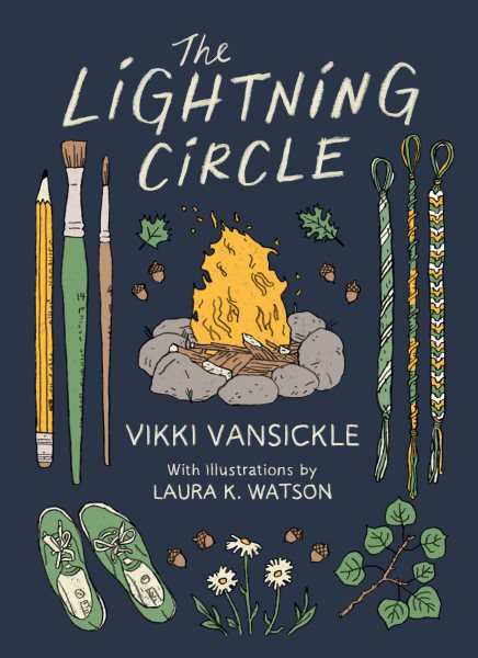 Cover art for The lightning circle / Vikki VanSickle   with illustrations by Laura K. Watson.