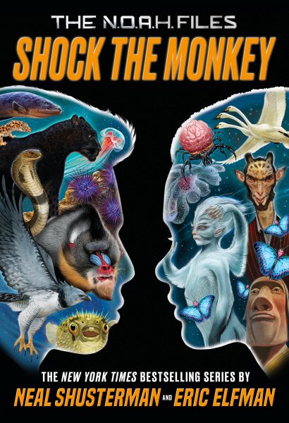 Cover art for Shock the monkey / Neal Shusterman & Eric Elfman.