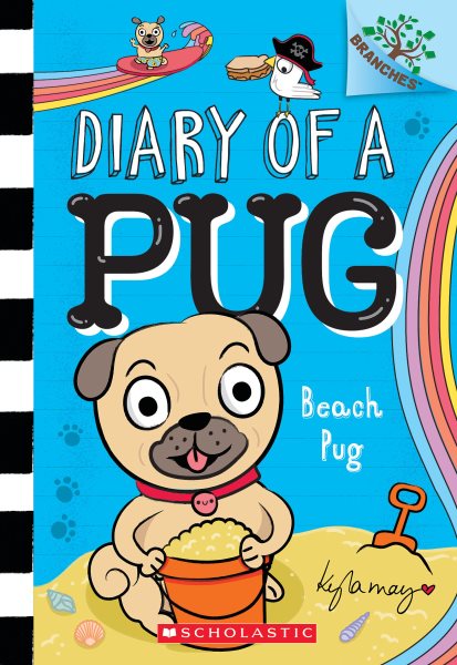 Cover art for Diary of a pug. Beach pug / by Kyla May.