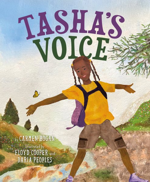 Cover art for Tasha's voice / by Carmen Bogan   illustrated by Floyd Cooper and Daria Peoples.