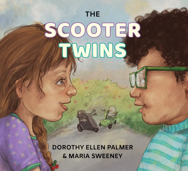Cover art for The scooter twins / story by Dorothy Ellen Palmer   pictures by Maria Sweeney.
