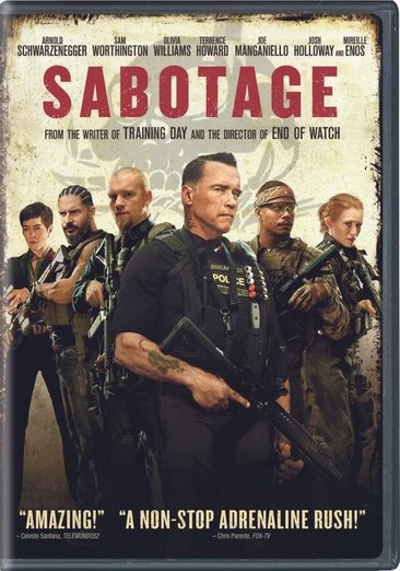 Cover art for Sabotage [DVD videorecording] / Open Road Films presents a QED International production   produced by Bill Block